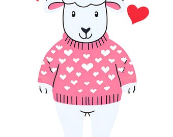 Ovelha de São Valentim, Impressão Digital, Ovelha em Suéter de São Valentim