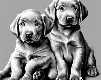 Filhotes de Labrador, Amor de Cachorro, Amante de Animais, Impressão Digital