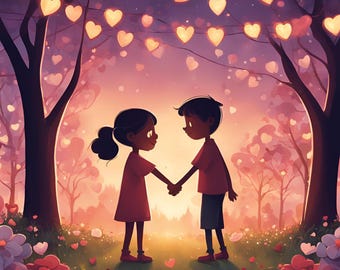 Menino Menina Amor, Dia dos Namorados, Amor, Impressão Digital