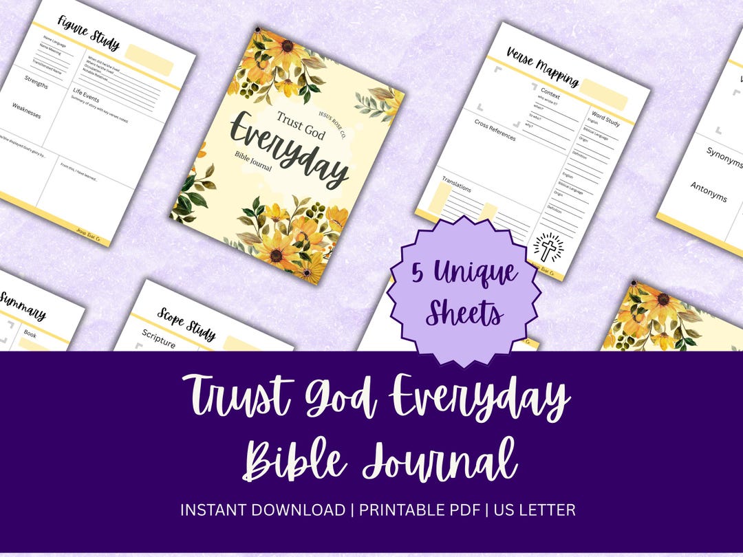 Catholic Bible Journal Inserts | Verse Mapping, Character Study, Word ...