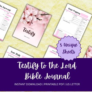 Diário Bíblico Católico para Mulheres | Mapa de Versículos, Estudo de Personagens, Estudo de Palavras, Organizador de Livros Bíblicos, Plano de Leitura Bíblica | Testemunhe do Senhor