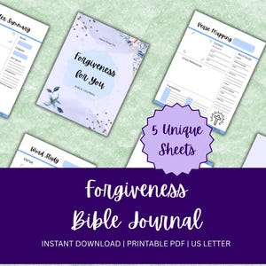 Vergebung | Bibel-Studium zum Ausdrucken für Teenager | Katholische Zeitschrift für Gnade & Heilung | SOAP Kapitel Bibel Journal Printable | Spitze Ins