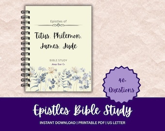 Catholic Bible Study | 40+ In Depth Questions, Bible Study Binder, Bible Reflection, Catholic Printable | Titus, Philemon, Judges & Jude