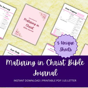 Reif in Christus | Digitale Bibel Studien Zeitschrift Katholisch | Bibel Studium Druckbare Anfänger | Boho Bibel Studium Printable | Quiet Time Kit
