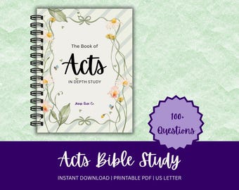 Women's Catholic Bible Study | 100+ In Depth Questions, Bible Study Binder, Bible Reflection, Catholic Printable, Whole Bible | Book of Acts