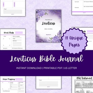 SOAP Kapitel Bibel Journal Printable | Levitikus Bibelarbeit | Scriptural Journal Seite | Bücherregal-Tracker Bibel | Verse Kartenvorlage