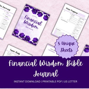 Beginners Catholic Bible Journal | Verse Map, Character Study, Word Study, Bible Bookshelf Tracker, Bible Reading Plan | Financial Wisdom