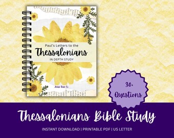 Women's Catholic Bible Study | 30+ In Depth Questions, Bible Study Binder, Bible Reflection, Catholic Printable | Books of Thessalonians