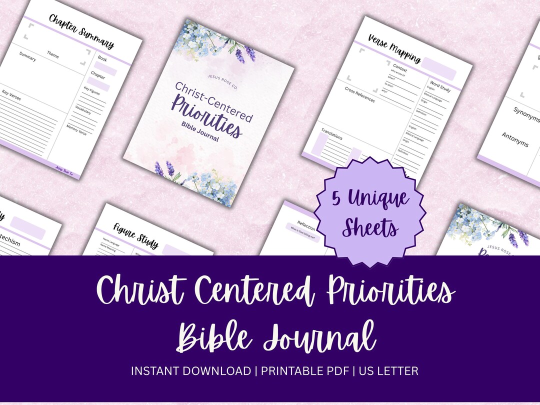 Catholic Bible Journal Inserts | Verse Map, Character Study, Word Study ...