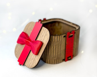 Laser Cut Gift Box SVG: Wedding Favor, Jewelry Packaging (3mm, Digital Download)