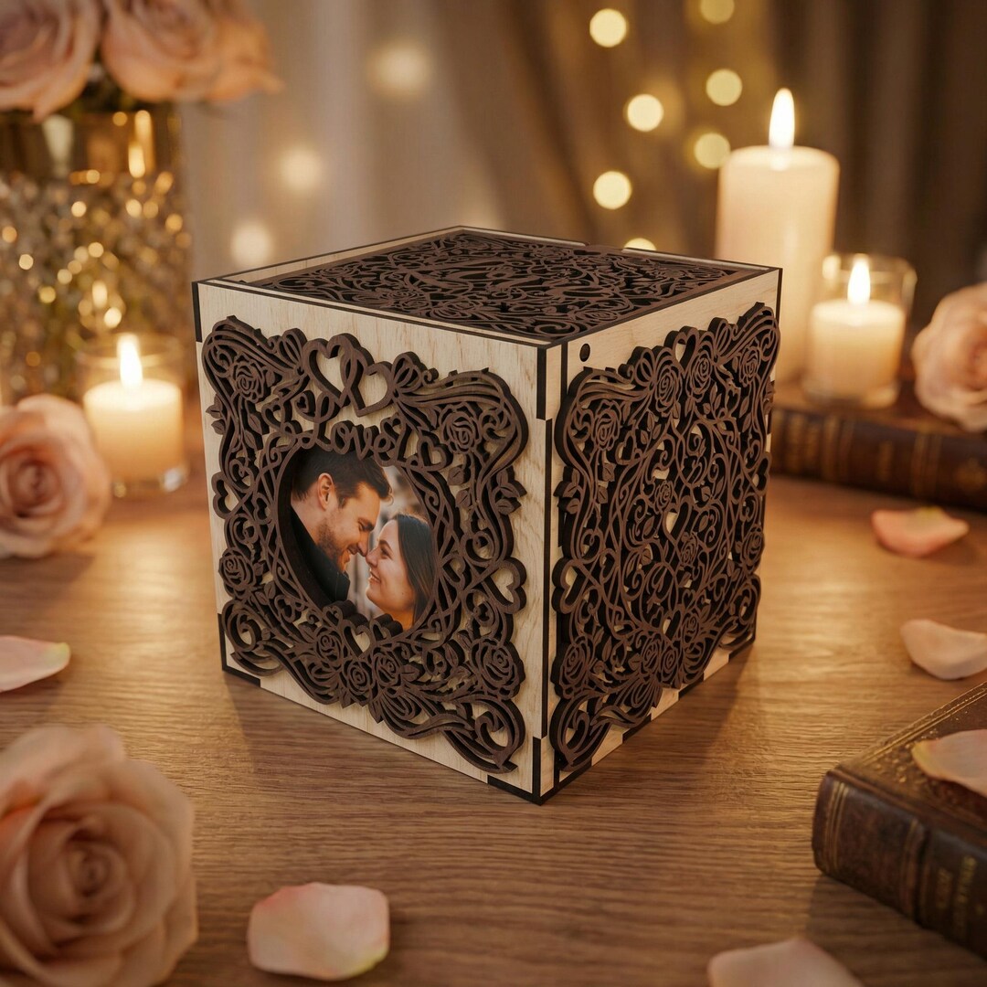 Love Box - Laser Cut Files - Photo Frame - Digital Files - SVG DXF AI ...