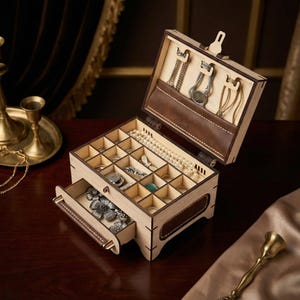 DIY Jewelry Box with Drawer | Laser Cut Files | 3mm Thickness