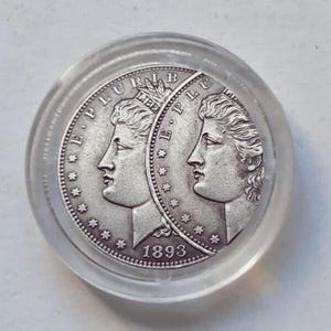 Coins 1893 S Morgan Dollar silver plated Two Face Error US Commemorative Coin, Antique Collectible, and an Ideal Gift for Coin Enthusiasts