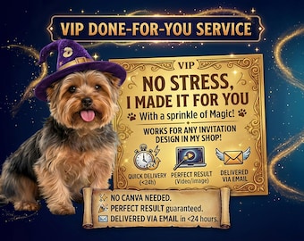 Edit for me Digital Invite, 24 Hour Turnaround (Digital Service)