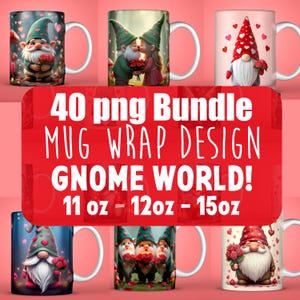 Gnom Becher 40 png Bündel, Valentinstag Gnom Becher, Valentinstag Geschenk 11 Unzen 12 Unzen 15 Unzen, Zwergenbecher Verpackung, Becher Bündel PNG, PNG Bündel, Waldmagie