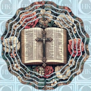 Religiöse Bibel Kreuz Wind Spinner - AI Art nur digitale PNG-Datei - Becherverpackung, Untersetzer, Karte, Druck, Sublimation
