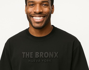 Mens Bronx NYC T-Shirt: Oversized Carded Cotton Tee