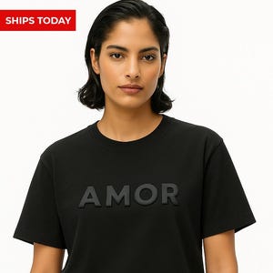 Amor Love Graphic T-shirt, 3D print Amor t-shirt for Women, Spanish Love T-Shirt, Latina Graphic Tee, Amor T-Shirt, Cute Gift for Her