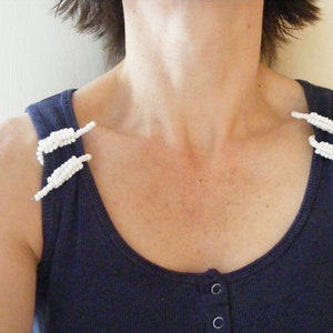 Summer Time  FUN   ((WHITE SET))  Get Twisted     Flexible way to hide or hold Bra straps on strappy tops