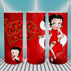 Betty Girl tumbler sublimation design, betty boop tumbler png,Betty 20oz tumbler png, betty tumbler template, girl tumble, digital download