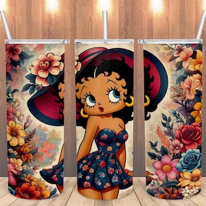 betty boop tumbler png, Betty 20oz tumbler png, Betty Girl tumbler sublimation design, girl tumbler, betty tumbler template,digital download