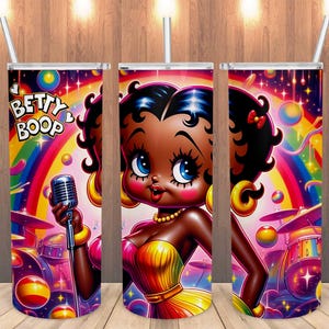 Betty Girl tumbler sublimation design, betty boop tumbler png,Betty 20oz tumbler png, betty tumbler template, girl tumbler, digital download