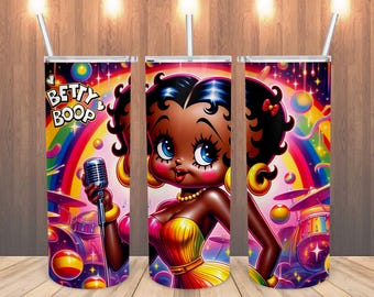 Betty Girl tumbler sublimation design, betty boop tumbler png,Betty 20oz tumbler png, betty tumbler template, girl tumbler, digital download