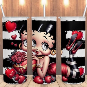 betty boop tumbler png, Betty 20oz tumbler png, Betty Girl tumbler sublimation design, girl tumbler, betty tumbler template,digital download