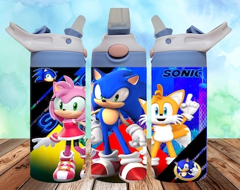 Sonic 12oz Tumbler PNG - Sonic water bottle - Sonic 12oz Kid Flip Top Sippy Cup Tumbler Wrap - Sonic Tumbler Wrap,Digital Download