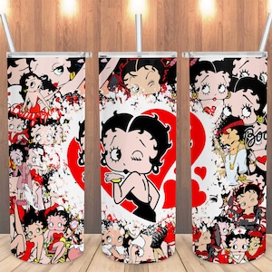 Betty Girl tumbler sublimation design, betty boop tumbler png,Betty 20oz tumbler png, betty tumbler template, girl tumbler, digital download