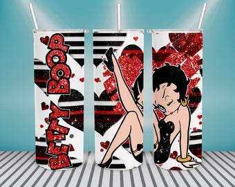 betty boop tumbler png, Betty 20oz tumbler png, Betty Girl tumbler sublimation design, girl tumbler, betty tumbler template,digital download