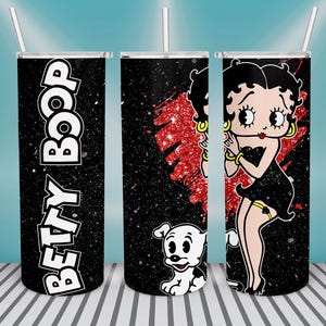 Betty Girl tumbler sublimation design, betty boop tumbler png,Betty 20oz tumbler png, betty tumbler template, girl tumble, digital download