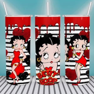 betty boop tumbler png, Betty 20oz tumbler png, Betty Girl tumbler sublimation design, girl tumbler, betty tumbler template,digital download