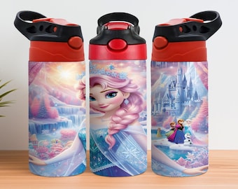 Diseños de Frozen de 12 oz, vaso con tapa abatible para niños de Frozen de 12 oz (envoltorio PNG), sublimación de vaso de Frozen de 12 oz (envoltorio PNG), diseños de envoltura para vaso de Frozen