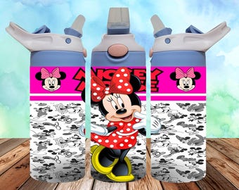 Mickey mouse Tumbler Wrap, 12oz Skinny Tumbler Wrap, Tumbler PNG Sublimation Design, Commercial Use Design Template, Cartoon kids sippy cup
