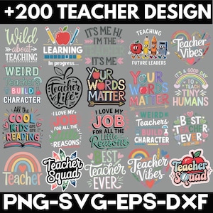 200+ Teacher Svg Bundle, Teacher Quote Svg, Teacher Svg, School Svg, Teacher Life Svg, Back to School Svg, Teacher Appreciation Svg designs