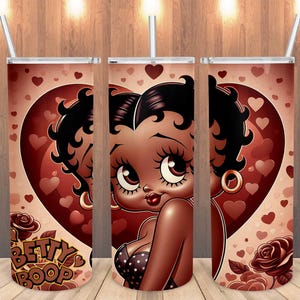 20oz Skinny Tumbler PNG - Betty Tumbler Wrap - Betty Tumbler PNG - Tumbler Sublimation Design - Betty Boop PNG -Girl Tumbler Design Download