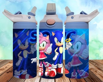 Sonic 12oz Kids Flip Top Sippy Cup Tumbler Wrap - 12oz Sonic-ontwerp - 12oz Tumbler Sublimatie PNG - Sonic Tumbler Wrap-ontwerp PNG
