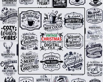 200+ Designs Vintage Christmas Sign SVG Bundle, Farmhouse Christmas Bundle SVG, Vintage Christmas SVG, Farmhouse Sign Svg, Christmas Bundle