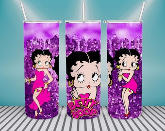 betty girl 20oz tumbler wrap design, Betty boop tumbler png, betty sublimation design, betty tumbler template, Girl tumbler png, digital png