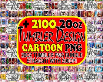 2100+ 20oz Cartoon Tumbler Bundle, All Cartoon Character Sublimation, 20oz skinny tumbler bundle, Kids Tumbler PNG, Cartoon Tumbler Designs
