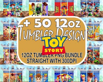 Paquete de dibujos animados de juguetes PNG, taza para sorber Toy World de 12 oz, paquete de tapa abatible para niños de 12 oz, taza para sorber con tapa abatible para niños PNG Diseño de sublimación Descarga digital