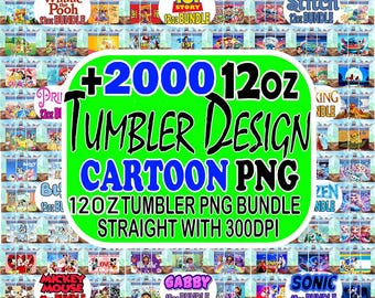 Paquete de más de 2000 vasos PNG para niños de 12 oz, envoltorios para vasos de 12 oz con dibujos animados, paquete de archivos PNG para vasos de 12 oz con dibujos animados, envoltorios para vasos de 12 oz, descarga digital