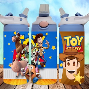 Zabawkowy kubek niekapek o pojemności 12 uncji, dziecięca kreskówka png, Opakowanie na kubek do zabawy, Toy story png, Projekt kubka niekapka z klapką Toy story, projekt sublimacji