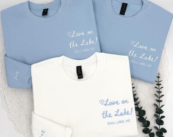 Embroidered Bachelorette Sweatshirt: Lake Trip Bridal Party Gift