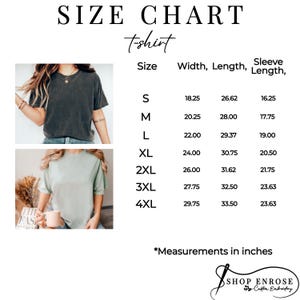the size chart for a women's t - shirt