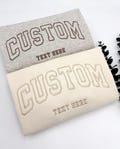 Custom Embroidered College Letter Sweatshirt: Retro Oversized Pullover