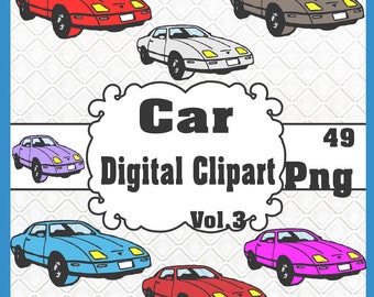 Car Digital Clipart Vol.2,3,Plane Digital Clipart Vol.2