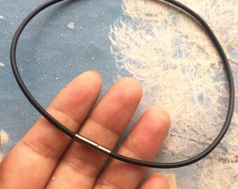 high quality 5pcs 3mm 12-24 inch for your choose Black Round GENUINE leather choker necklace cord with silver stainless needle clasp