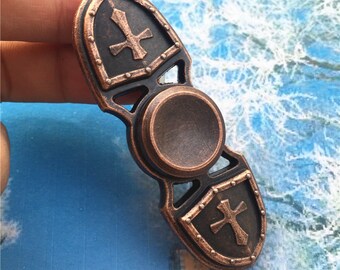 Antiqued Copper Cross Fidget Spinner/desk toys/stress balls
